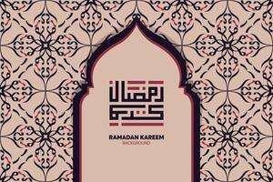 ramadan kareem i arabicum kalligrafi hälsning kort, de arabicum kalligrafi betyder att, generös ramadan, vektor
