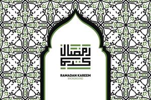 ramadan kareem islamic design med arabicum mönster och kalligrafi vektor