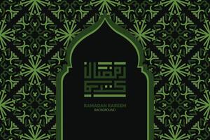 ramadan kareem islamic design med arabicum mönster och kalligrafi vektor