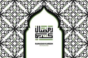 Ramadan kareem islamisch Design mit Arabisch Muster und Kalligraphie vektor