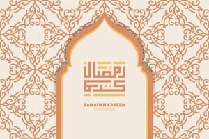 ramadan kareem i arabicum kalligrafi hälsning kort, de arabicum kalligrafi betyder att, generös ramadan, vektor