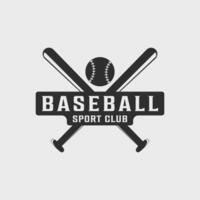 Baseball Sport Verein Jahrgang Logo Vektor Illustration Vorlage Symbol Grafik Design