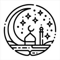 islamisch Ramadan Mubarak Illustration zum Dekoration oder Gruß Karte und usw vektor