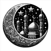 islamic ramadan mubarak illustration för dekoration eller hälsning kort och etc vektor