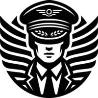 emblem yrke illustration av pilot vektor