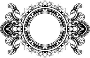 Jahrgang Rand Hochzeit Ornament Dekoration vektor