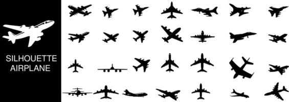 flygplan silhuetter samling, de slutlig Galleri av flygplan silhuetter vektor