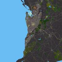 vektor stad Karta adelaide, Australien