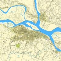 stad Karta av patna, bihar, Indien vektor