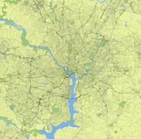 Stadt Karte von Washington Gleichstrom, vereinigt Zustände vektor
