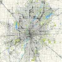 Stadt Karte von Indianapolis, Indiana, USA vektor
