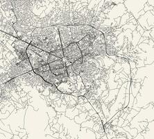 Vektor Stadt Straße Karte von Tirana, Albanien Daten von openstreetmap