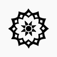 islamic geometrisk. abstrakt mandala. etnisk dekorativ element. islam, arabiska, indian, och ottoman motiv vektor