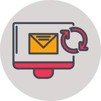 Aktualisierung Mail Vektor Symbol