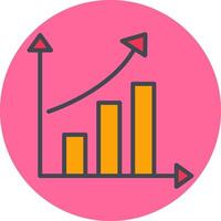 Vektorsymbol für steigende Statistiken vektor