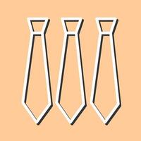 Vektorsymbol mit drei Krawatten vektor