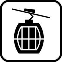 Seilbahn-Vektor-Symbol vektor