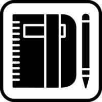 penna och bok vektor ikon