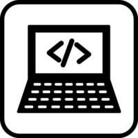 Laptop-Vektorsymbol schreiben vektor