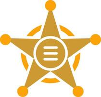 Sheriff-Abzeichen-Vektorsymbol vektor