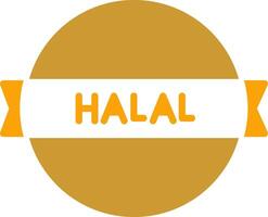 halal klistermärke vektor ikon