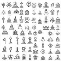 ai genererad hinduism religiös element och hinduism religiös symbol illustrationer vektor