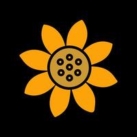 Symbol für Sonnenblumenvektor vektor