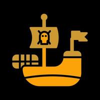 Piratenschiff-Vektorsymbol vektor