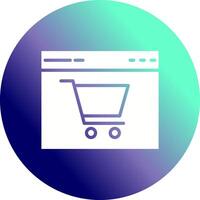 E-Commerce-Website-Vektorsymbol vektor