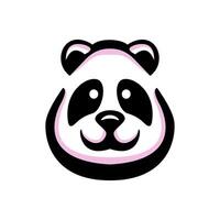 panda huvud logotyp vektor