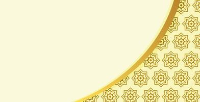islamic baner design backgorund mall med guld Färg dekoration element vektor