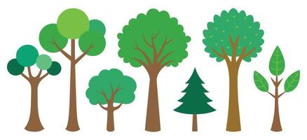 Hand gezeichnet Bäume Sammlung Satz, Illustration Vektor zum Infografik oder andere Verwendet