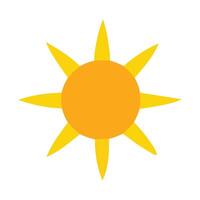 platt sommar gul Sol samling i annorlunda stilar vektor
