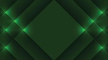 Technologie Hintergrund Überlappung Schicht auf dunkel Raum mit Grün Licht Linien bewirken Dekoration vektor