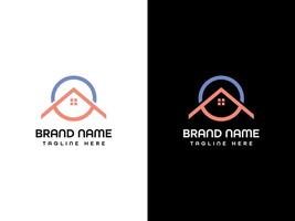 modern företag hus logotyp design vektor