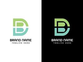 bd brev logotyp design vektor