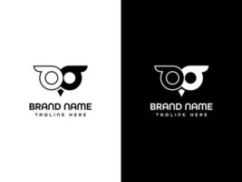 Uggla fågel ögon logotyp design vektor