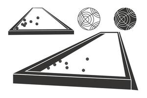 Vektor Boccia Bälle Gericht Symbole, Vektor und frei,