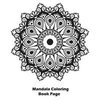 Blume Papier Schneiden Färbung Buch Mandala Design vektor
