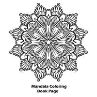 Mandala Design Blume Element Färbung Buch Vektor Design