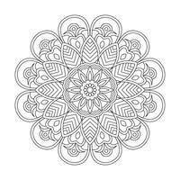 unick einfach Mandala zum Färbung Buch Design vektor