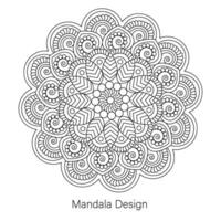 Blume Mandala Design Erwachsene Färbung Buch Seite Vektor Datei