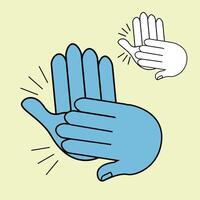 hand klappa. symbol för grattis, firande och Framgång. vektor