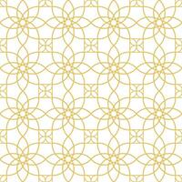 Arabisch geometrisch Mosaik druckbar nahtlos Muster mit abstrakt marokkanisch drucken im Blau und Orange Farben. Ramadan kareem traditionell islamisch Kunst Illustration Hintergrund vektor