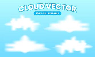 realistisk moln vektor uppsättning. mycket lämplig för design element, himmel, flyg och Övrig syften.