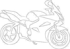 enkel motorcykel teckning vektor