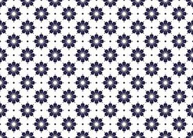 Symbol geometrisch Weiß Blume auf Blau Hintergrund nahtlos Muster zum Stoff Teppich Hintergrund Verpackung usw. vektor