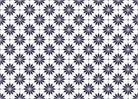 Symbol geometrisch dunkel Blau Blumen auf Weiß Hintergrund nahtlos Muster zum Stoff Teppich Hintergrund Verpackung usw. vektor