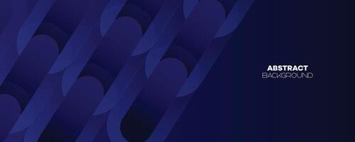 abstrakt mörk blå vinka cirklar rader teknologi baner bakgrund. modern Marin blå lutning med lysande rader skinande geometrisk diagonal form för broschyr, omslag, affisch, baner, hemsida, rubrik vektor