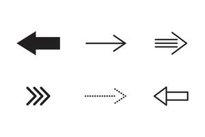 anders Pfeile zum Richtung, Element und Symbol vektor